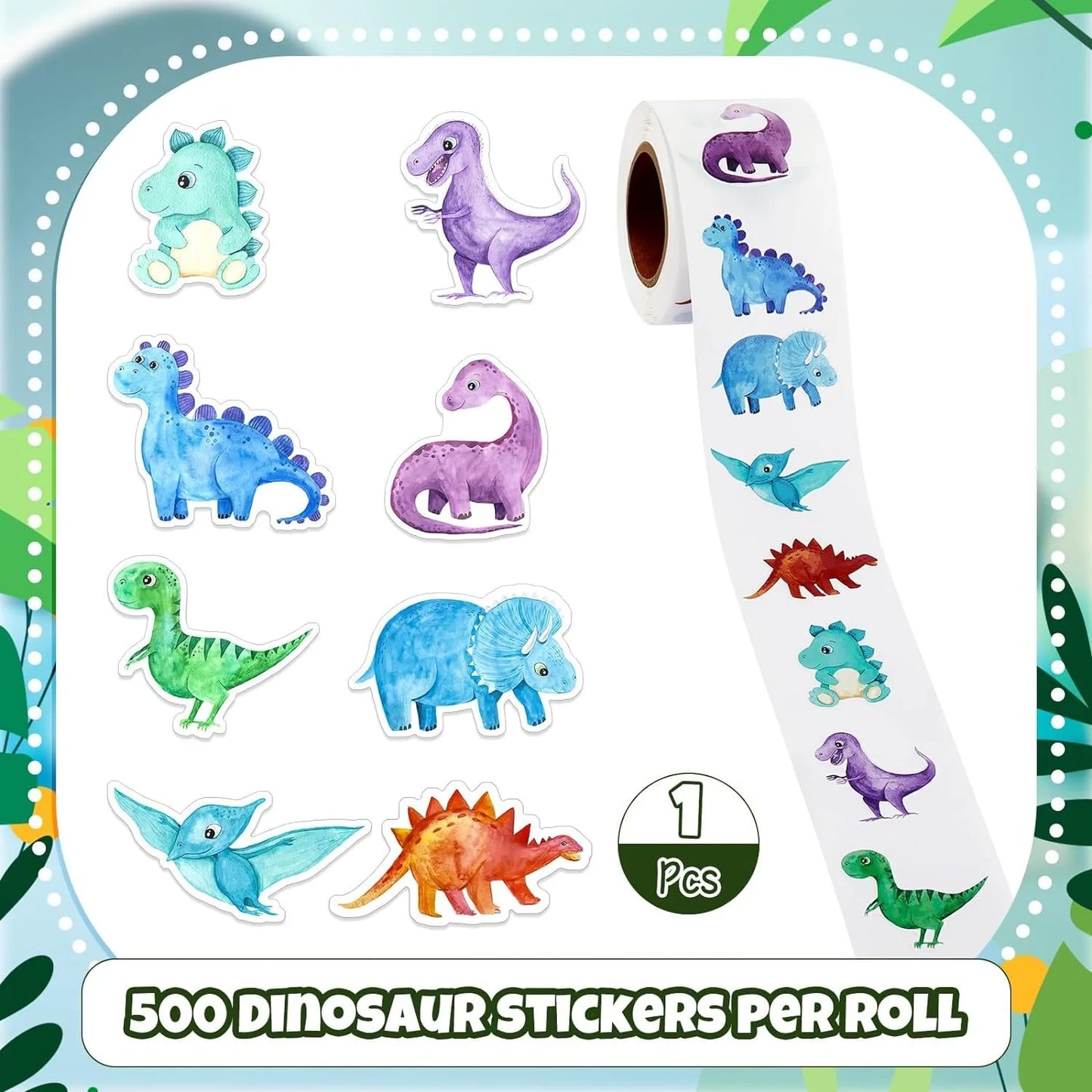 100-500pcs Dinosaur Animal Anomaly Shaped Sticker Decoration Gift Box Sticker Label Reward Stationery Sticker