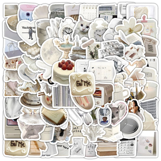 Vintage Kawaii Aesthetic Stickers Cute Cartoon Decals for Laptop Notebook Phone