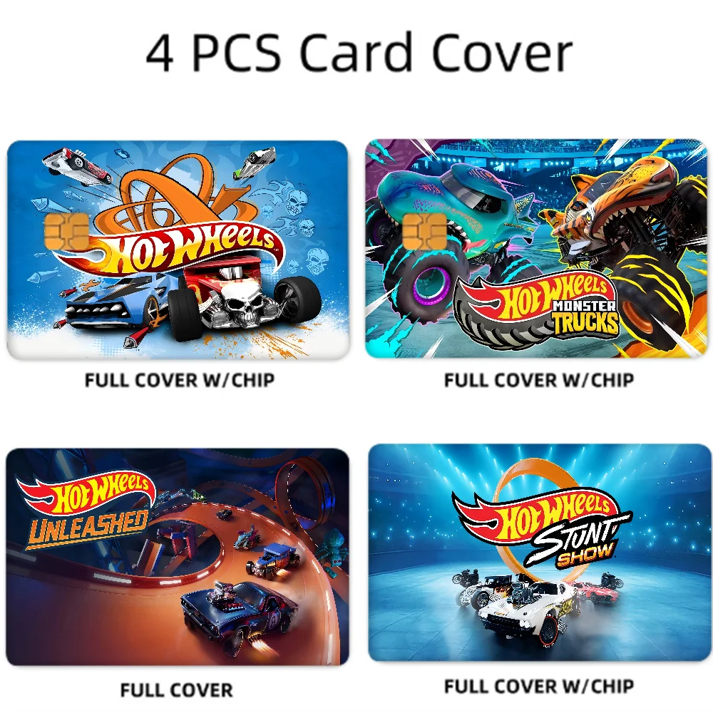 Hotwheels Anime Car Card Stickers Set 4pcs