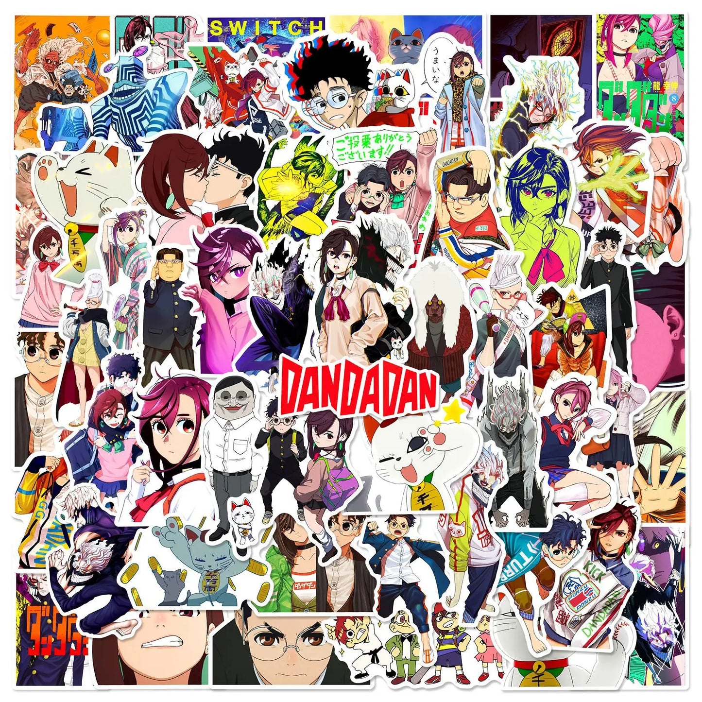 DAN DA DAN Anime Stickers PVC Waterproof Skateboard Notebook Graffiti 10/30/60PCS