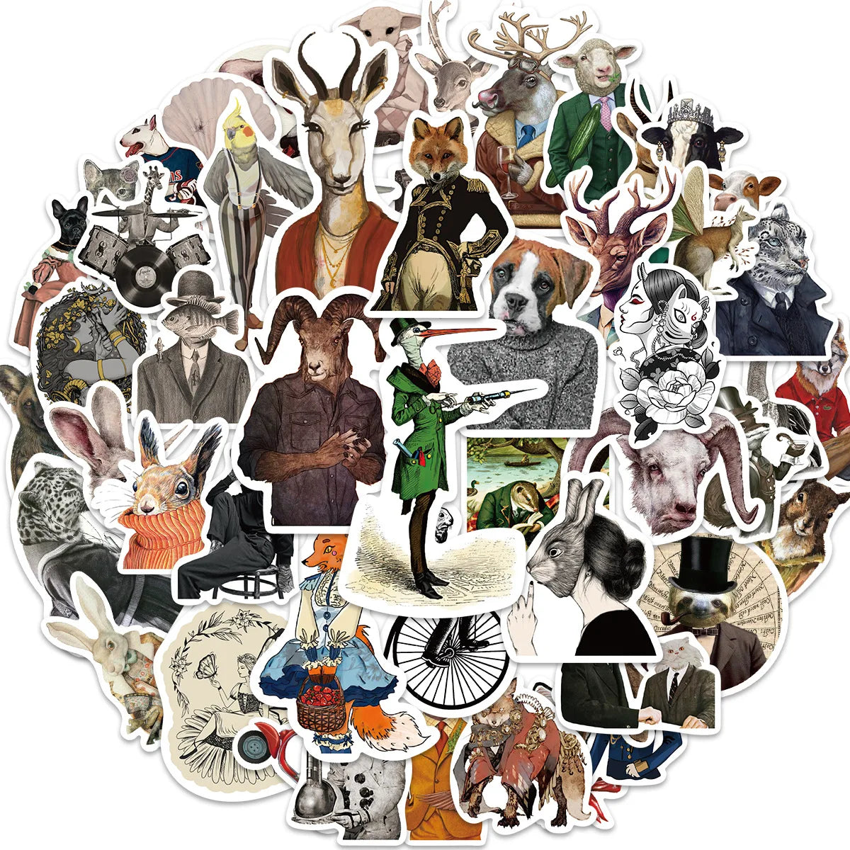 Diablo Dark Art Animal Stickers for Suitcase, Skateboard, Laptop, Phone, Car - 10/30/50Pcs