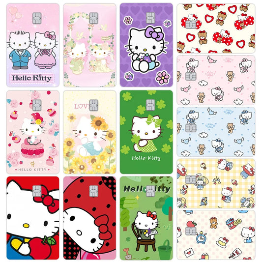 Hello Kitty Credit Card Stickers - Waterproof 8pcs Set