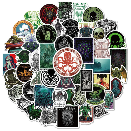 10/50PCS Cool Horror Great Cthulhu Stickers Suitcase Laptop Skateboard Phone Fridge Luggage Decal Cartoon Mythos Sticker Toy