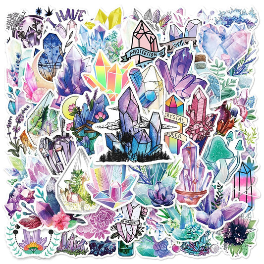 Cute Crystal Cartoon Stickers for Kids - Laptop, Phone, Notebook, Diary Decor (10/30/50pcs)