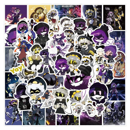 55pcs Murder Drones Anime Stickers for Laptop, Phone, Scooter, Suitcase, Water Bottle, Refrigerator, Stationery