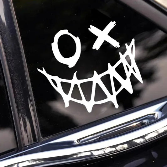 OX Eye Demon Smiling Face Car Stickers for Window Rear Winshield Waterproof Vinyl Decals Auto Trunk Whole Body Decoration