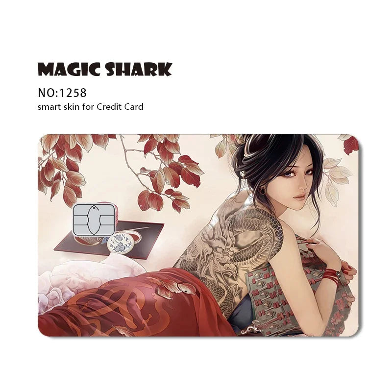 Skull Rainbow Meme Card Sticker Skin