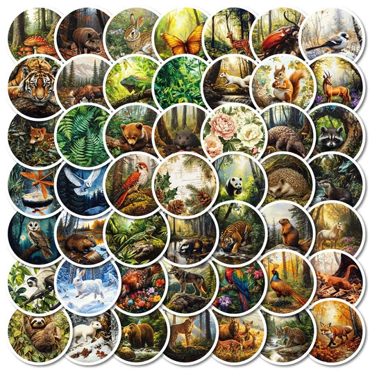 Kawaii Animal Stickers PVC 10/30/50PCS Scrapbooking Supplies