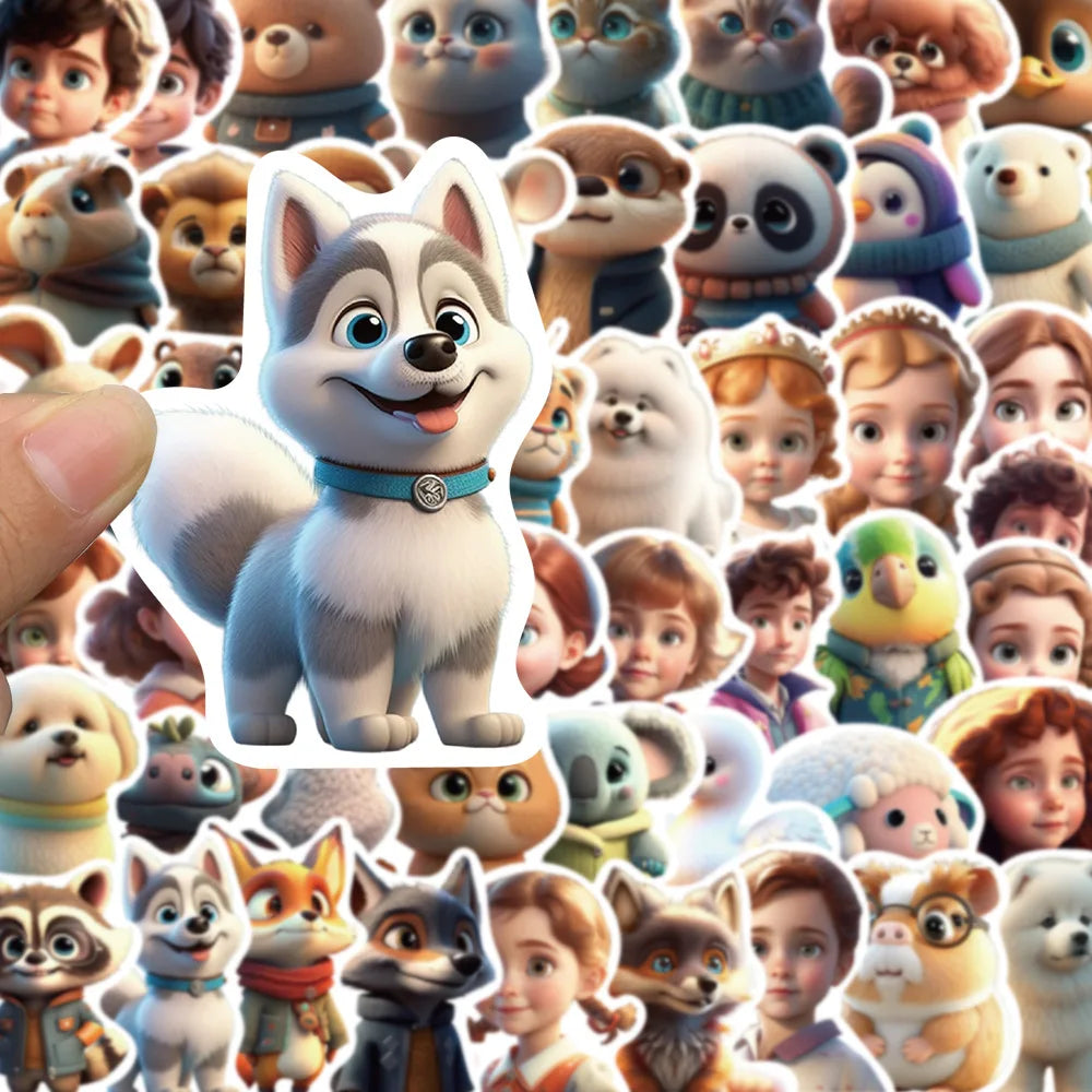 10/30/50PCS Disney Cartoon Animal Stickers DIY Toys Decals Notebook Phone Bike Laptop Stationery Fridge Wall Cute Sticker Gifts