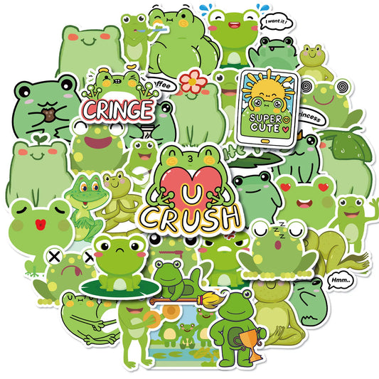 Cartoon Frog Graffiti Stickers for Helmet, Wall, Desktop Decoration