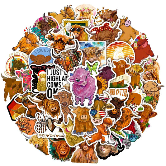 Cute Animal Cartoon Stickers for Phone, Laptop, Luggage, Skateboard - 10/30/50PCS