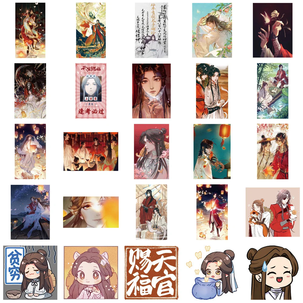 10/50pcs The Untamed Heavenly God Blesses The People Sticker Xiao Zhan Scrapbooking DIY Diary Album Label Stickers