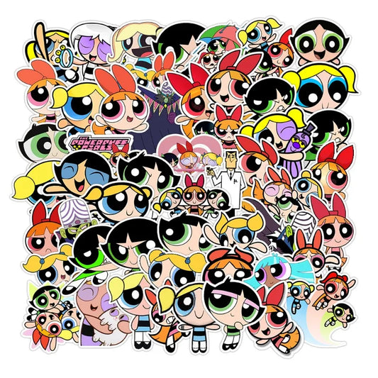 Powerpuff Girls Stickers Pack for Laptop, Phone, Suitcase, Water Bottle, Scooter, Refrigerator