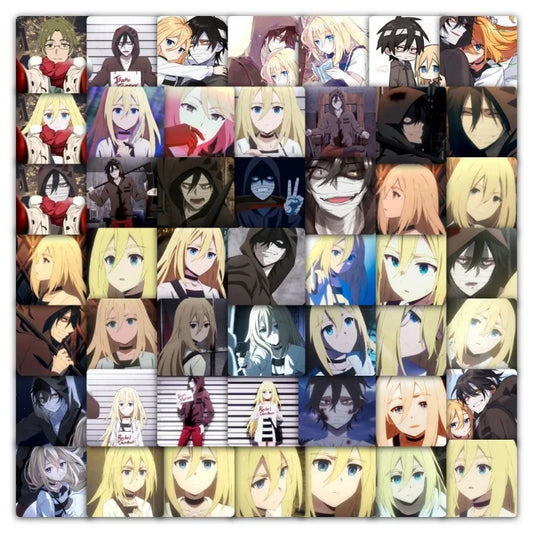 55pcs Angels of Death Cartoon Sticker Set for Laptop, Phone, Car, Water Bottle, Suitcase, Stationery, Refrigerator
