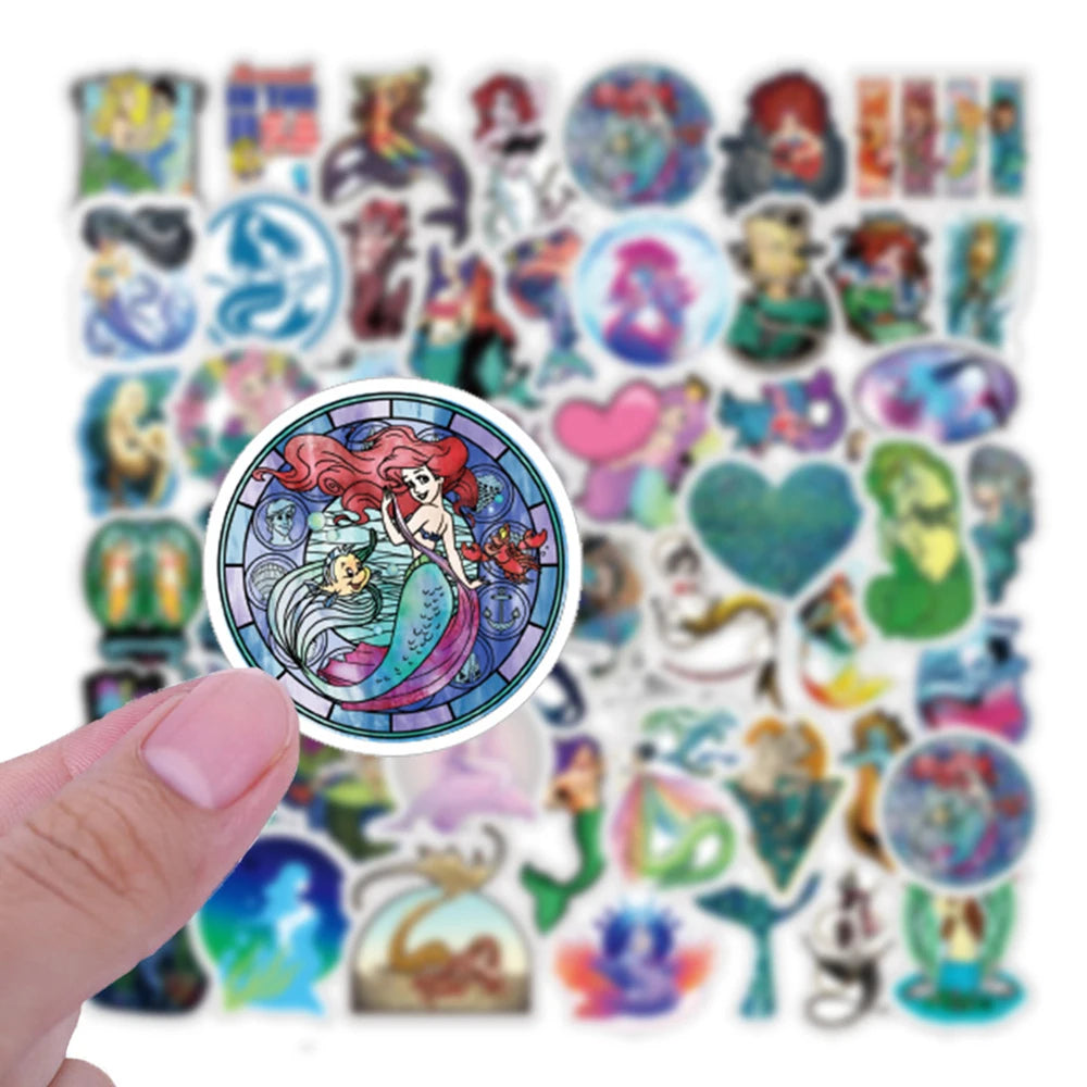 10/30/50PCS Cute Cartoon Mermaid Sticker Aesthetic Children Toys Decals Graffiti DIY Notebook Luggage Phone Waterproof Sticker