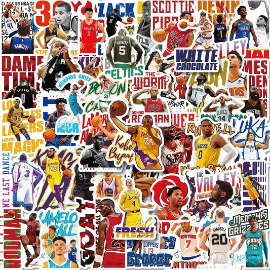 New Basketball Football Star Collection Sports Graffiti DIY Waterproof Sticker