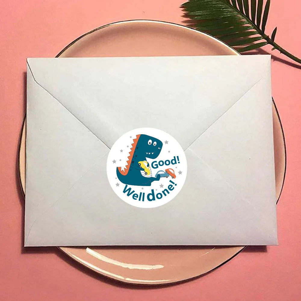 100-500pcs Dinosaur Animals Cartoon Stickers For Kids Classic Toys Sticker Reward Sticker Gift Decoration Label Stationery