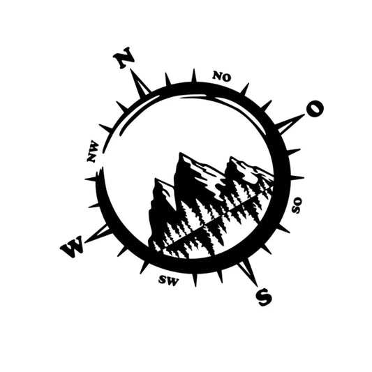 Van Body Side Stickers Camper Car Graphics Mountain Compass Decor Decals Motorhome Car Sticker
