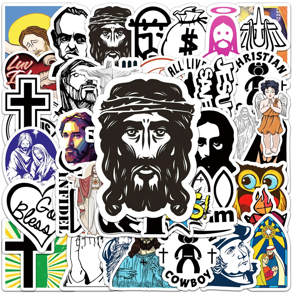 10/30/50pcs Christians Religion Jesus Graffiti Stickers Cartoon Decals Laptop Notebook Scrapbook Wall Decoration Sticker Kid Toy