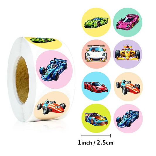 500PCS Cartoon Car Stickers: Thank You Labels & DIY Decor