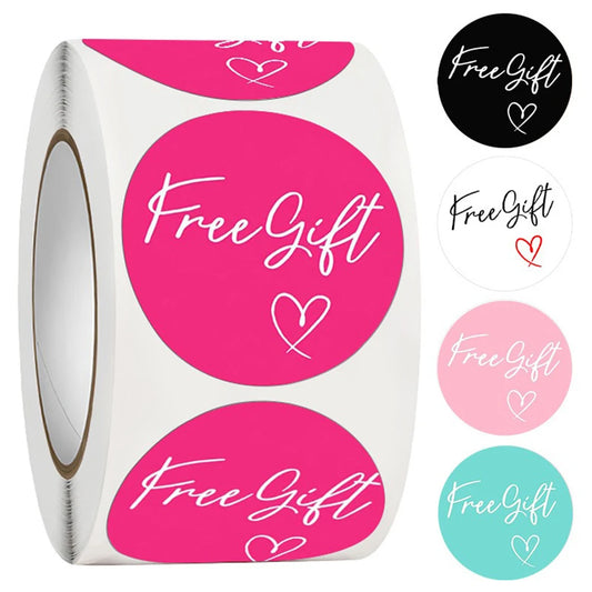 Pink Thank You Stickers 1" for Small Business (100-500pcs)