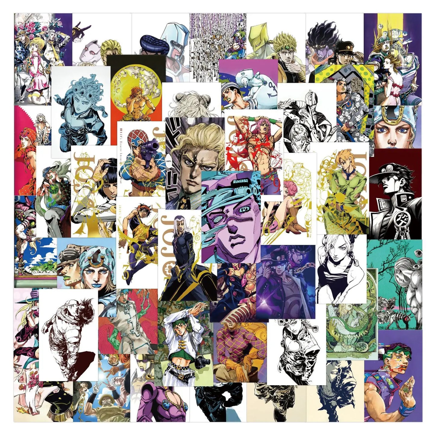 75Pcs JoJo Anime Stickers: Jotaro, Josuke, Buccellati