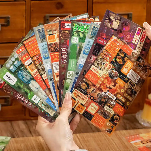 Y2K Retro Die-cut Stickers Set for Scrapbooking & DIY