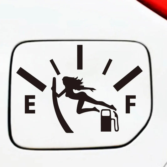 Swordswoman Gas Gauge Car Sticker Vinyl Decal