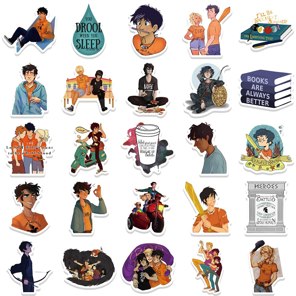 10/30/50PCS Percy Jackson Movie Stickers Anime Graffiti Decals Decoration For Scrapbook Phone Laptop Motorcycle Bike Car DIY Toy