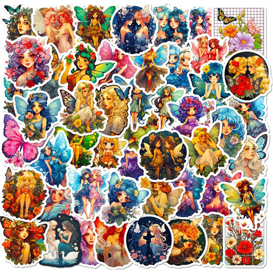 Butterfly Fairy Stickers for Scrapbook, Suitcase, Water Bottle, Phone, Laptop - 10/25/50pcs
