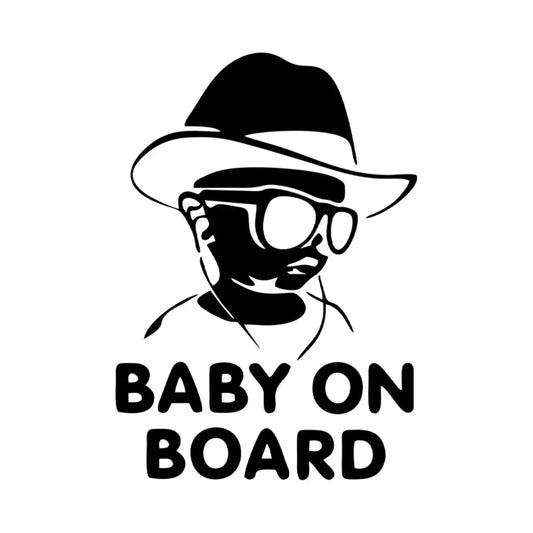 Car Sticker Drop Shipping Baby On Board Funny Reflective Sunglasses Child Stickers and Decals Vinyl Car Styling