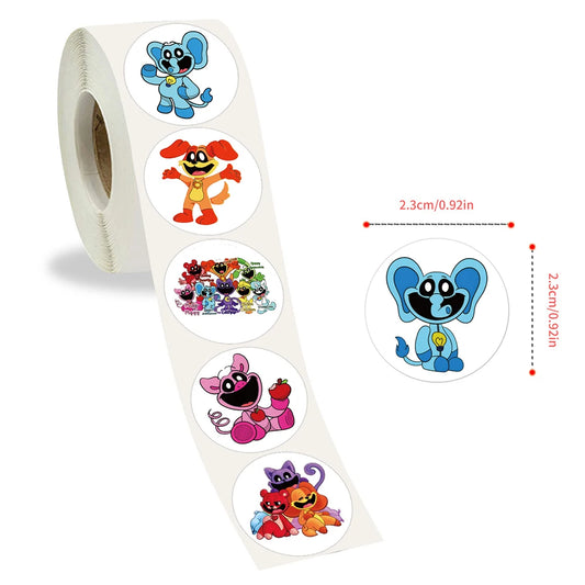 500Pcs Cute Anime Character Stickers for Water Bottle, Laptop, Skateboard, Scrapbook
