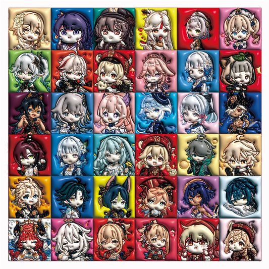 Genshin Impact 3D Anime Stickers Set - Laptop, Phone, Notebook, Suitcase Decoration
