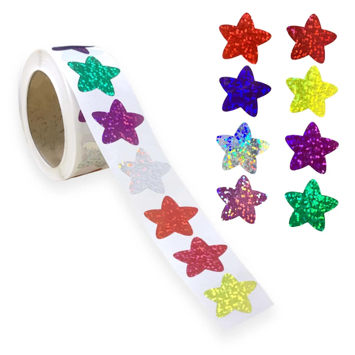 500/ Roll 2.5cm Packed With self-Adhesive Star Sticker Bonus Chart Decorative Self-adhesive sticker Label Stationery sticker