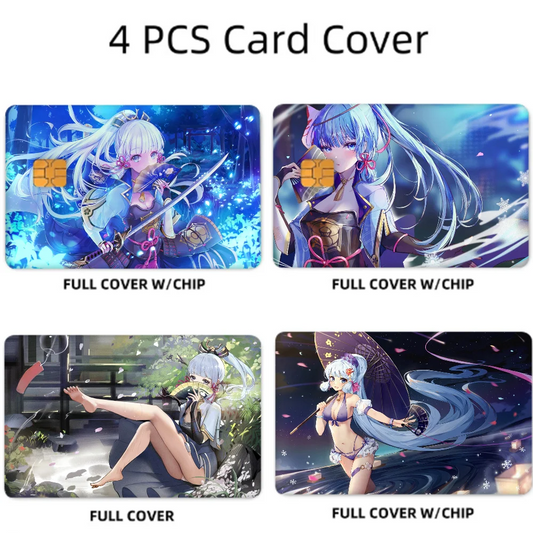 Kamisato Ayaka Genshin Impact Card Skin Stickers Set