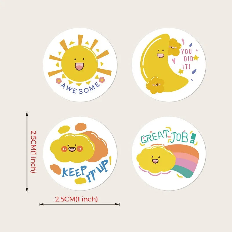 100-500PCS  Children's Stickers New Cartoon Rolling Packaging Stickers Photocard Decor Labels for Kids Package  home made