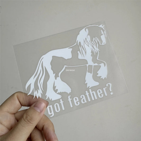 Gypsy Horse Feather Vinyl Car Decal Sticker
