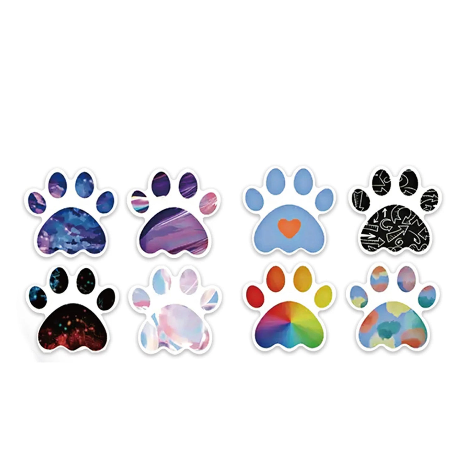 100-500pcs Cute Colorful Paw Print Stickers Birthday Gift Decoration Sealing Paw Labels Stickers Teacher Reward Kids Stickers