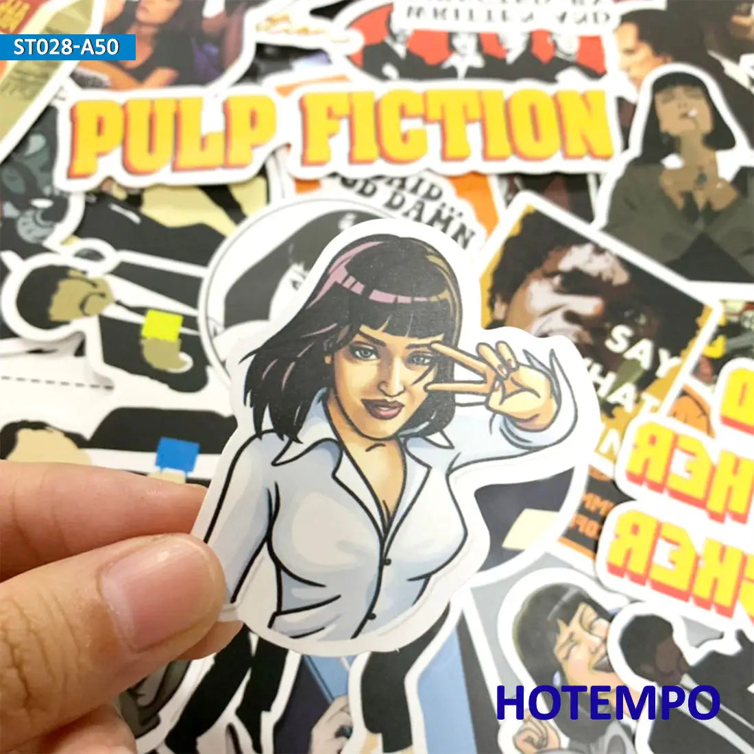 50pcs Classic Movie Pulp Fiction Sticker Pack