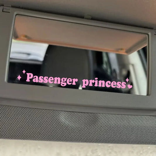 Passenger Princess Car Mirror Vinyl Decals