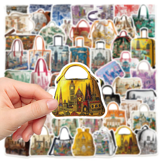 10/50pcs Creative Famous City Landmark Pattern Backpacks Stickers DIY Skateboard Fridge Car Laptop Travel Luggage Cool Sticker