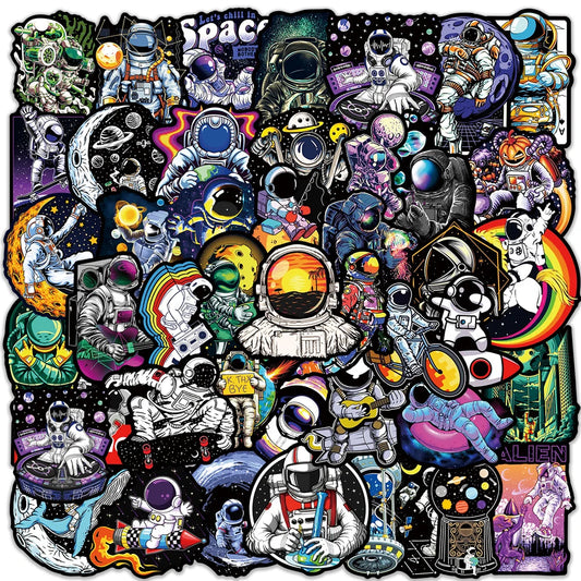 Outer Space Astronaut Stickers Waterproof Decals for Phone, Skateboard, Fridge, Suitcase - 10/30/50pcs