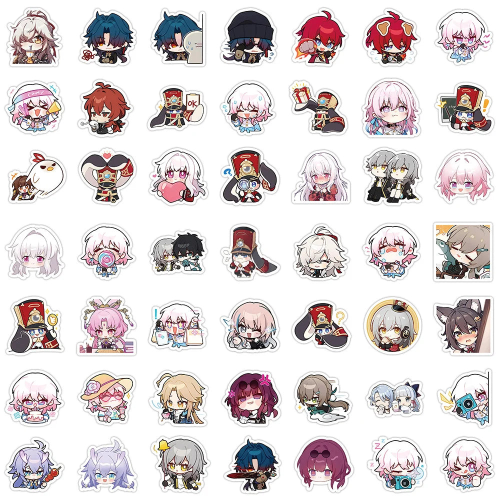 10/30/50/100pcs Anime Cartoon Honkai: Star Rail Sticker Packs