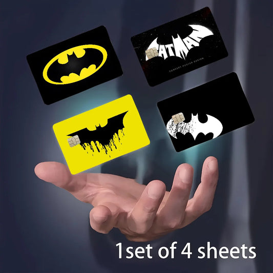 Batman Anime Cartoon Credit Card Sticker Set (4 Pcs)