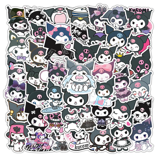 50pcs My Melody Kuromi Anime Stickers Waterproof Decals