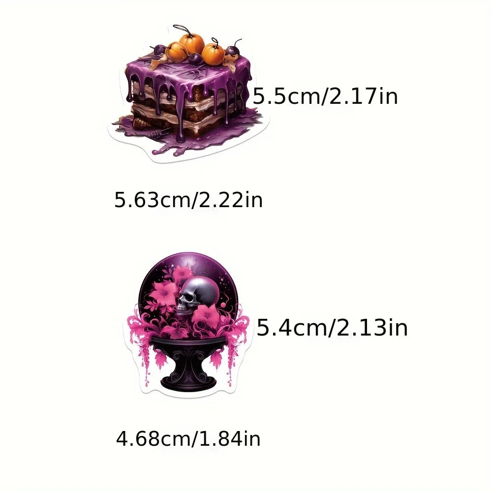 10/25/50PCS Fantasy Purple Black Magic Graffiti Sticker Waterproof PVC Decorative Luggage Phone Guitar Laptop Cool Toys Decal