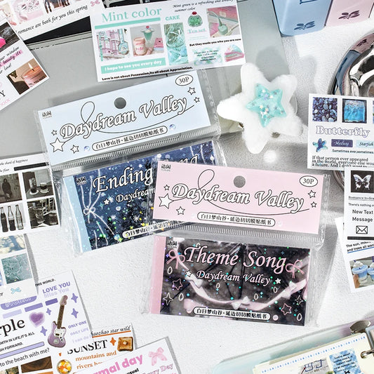 30pcs Korean Daydream Valley Stickers for Scrapbooking