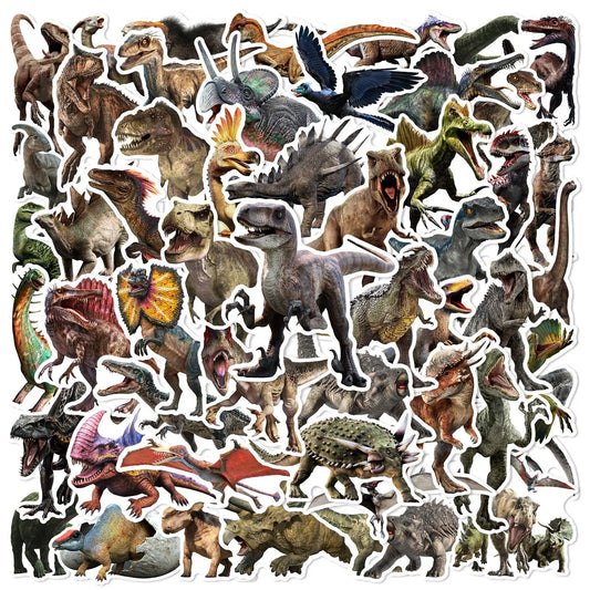 Jurassic Dinosaur Stickers for Luggage Notebook Guitar Laptop Phone Water Bottle Skateboard - 10/25/50pcs