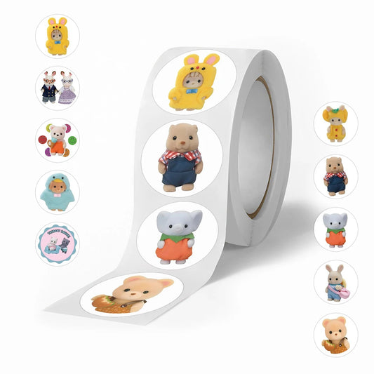 500pcs Calico Critters Stickers Waterproof Laptop Scrapbook Skateboard Decals