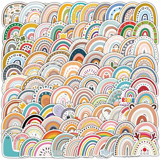 Kawaii Rainbow Bridge Cartoon Stickers for Laptop, Phone, Guitar - 10/30/50/100pcs